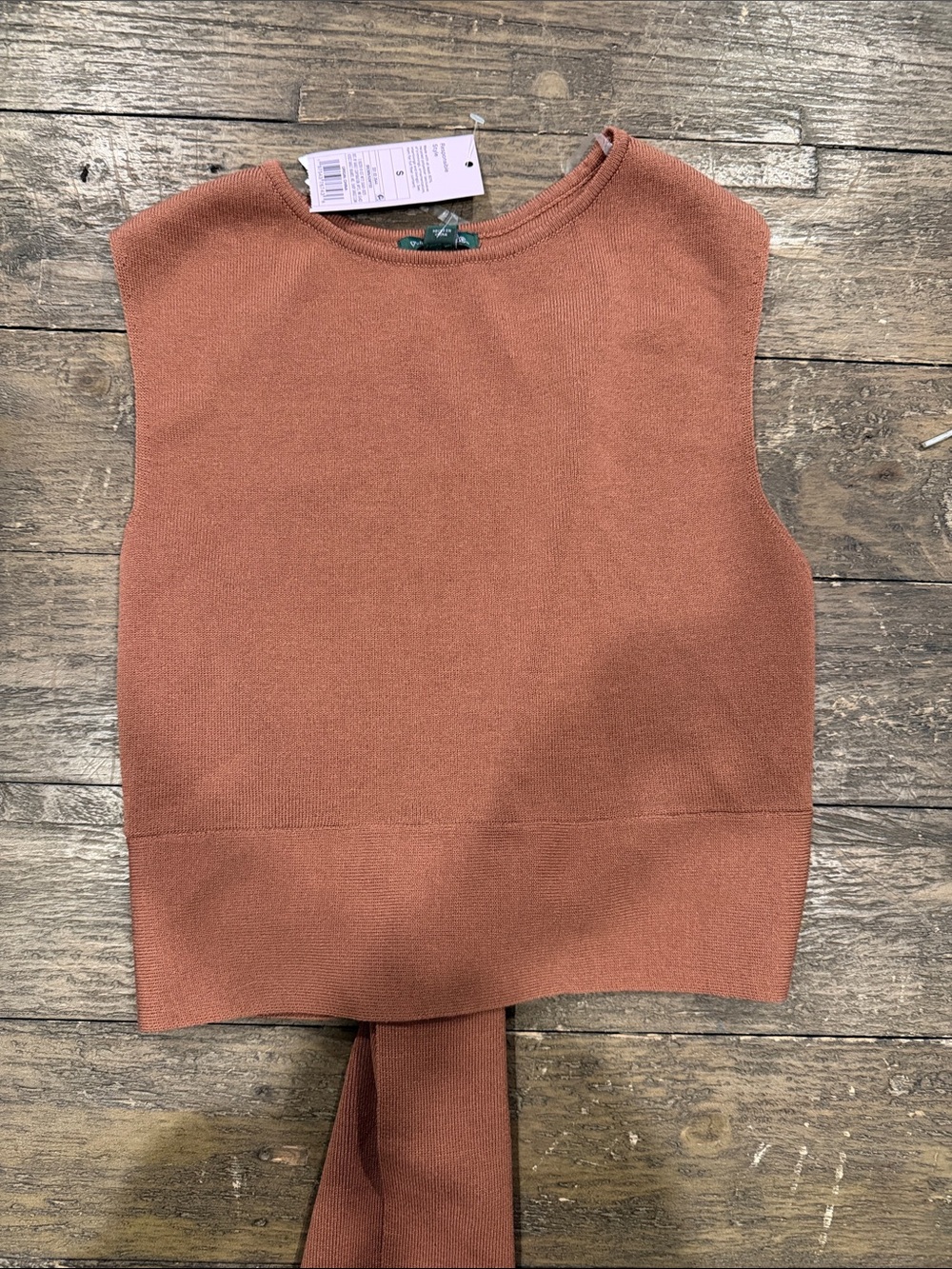 Women’s NWT Sleeveless Knit Top in Rust - [Brand]